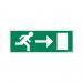 PICTOGRAM 330X120 NOODUITG.PIJL RECHTS