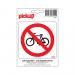 PICTOGRAM 100X100 P807 RIJWIEL VERBODEN