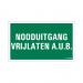 PICTOGRAM 330X200 NOODUITGANG VRIJLATEN