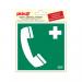 PICTO ZELFKL. 15X15 TELEFOON 1E HULP