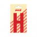 NOBEL ZELFKL. LETTERS ROOD 90 MM. H
