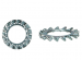 Rondelle éventail DIN 6798A M 4 Zn (4.3)