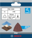 BOSCH Feuille abrasive PRO F460, 93 x 93 mm, G40, 5 pièces