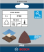 BOSCH Feuille abrasive PRO F460, 93 x 93 mm, G180, 5 pièces