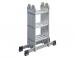 VOUWLADDER ALU 12 TREDEN + PLATFORM