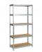 ETAGERE METAL/BOIS/GRIS 180X90X45CM - 30
