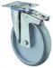 ROUE PIVOTANTE ET FREIN INOX/GUMMI 100MM