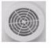 LUCHTROOSTER ROND WIT 125MM