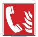 KLEEFPLAAT 15X15CM. TEL. VOOR BRANDALARM
