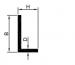 ALU PROFIEL 2M L 40X20X2MM RAL9010 WIT