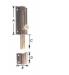 VERROU DE PORTE BRUNI FONCE 40X100MM7030