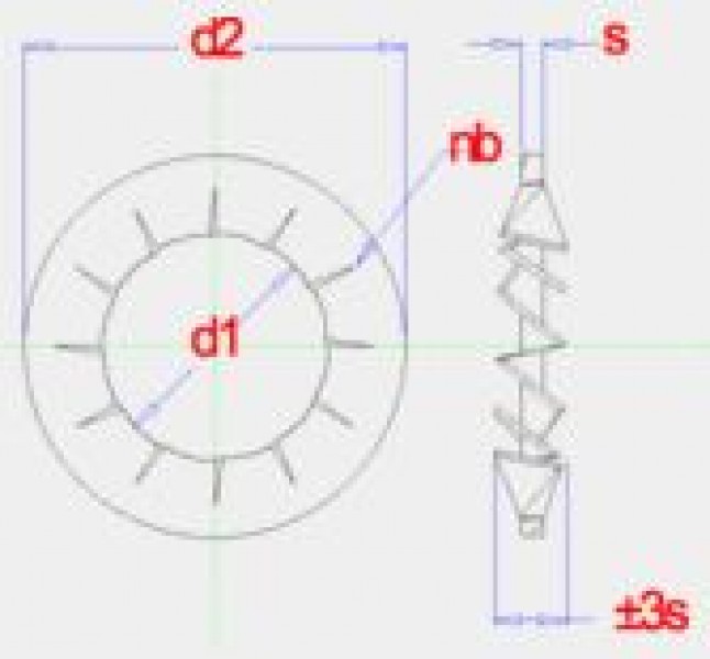 RONDEL GEKARTELD M6 VERZINKT DIN 6798